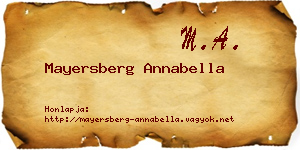 Mayersberg Annabella névjegykártya